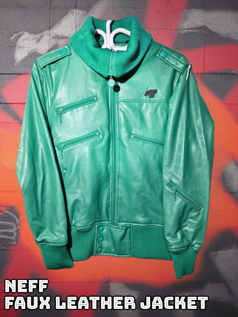 Neff Faux Leather Bomber Jacket